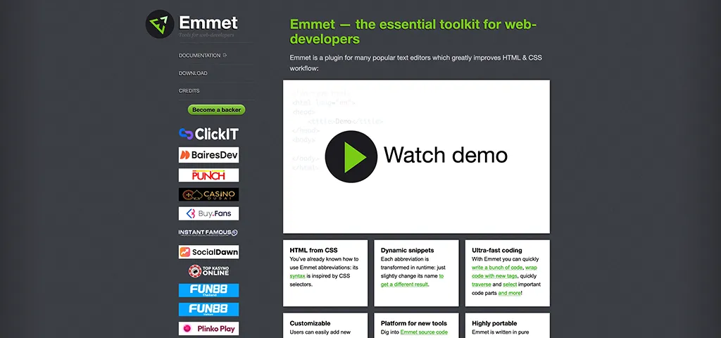 ：Emmet(Zen-Coding)