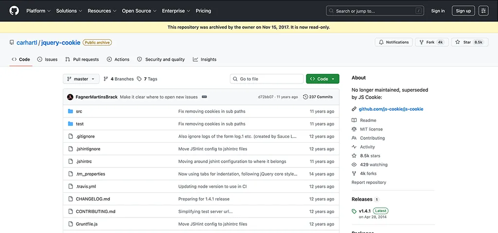 jQuery Cookie Plugin